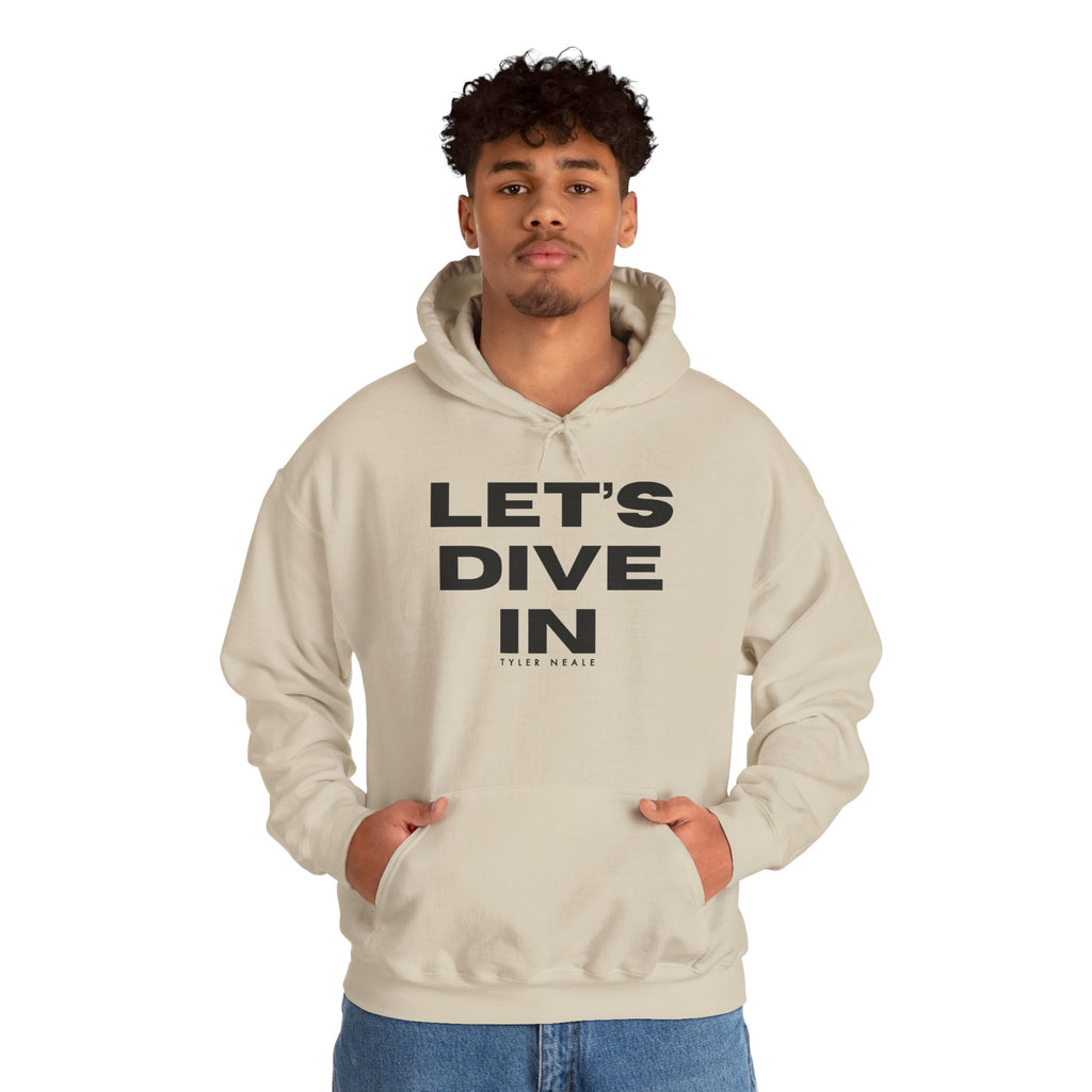 "Let’s Dive In" Lightweight Hoodie Sand by Tyler Neale Shop