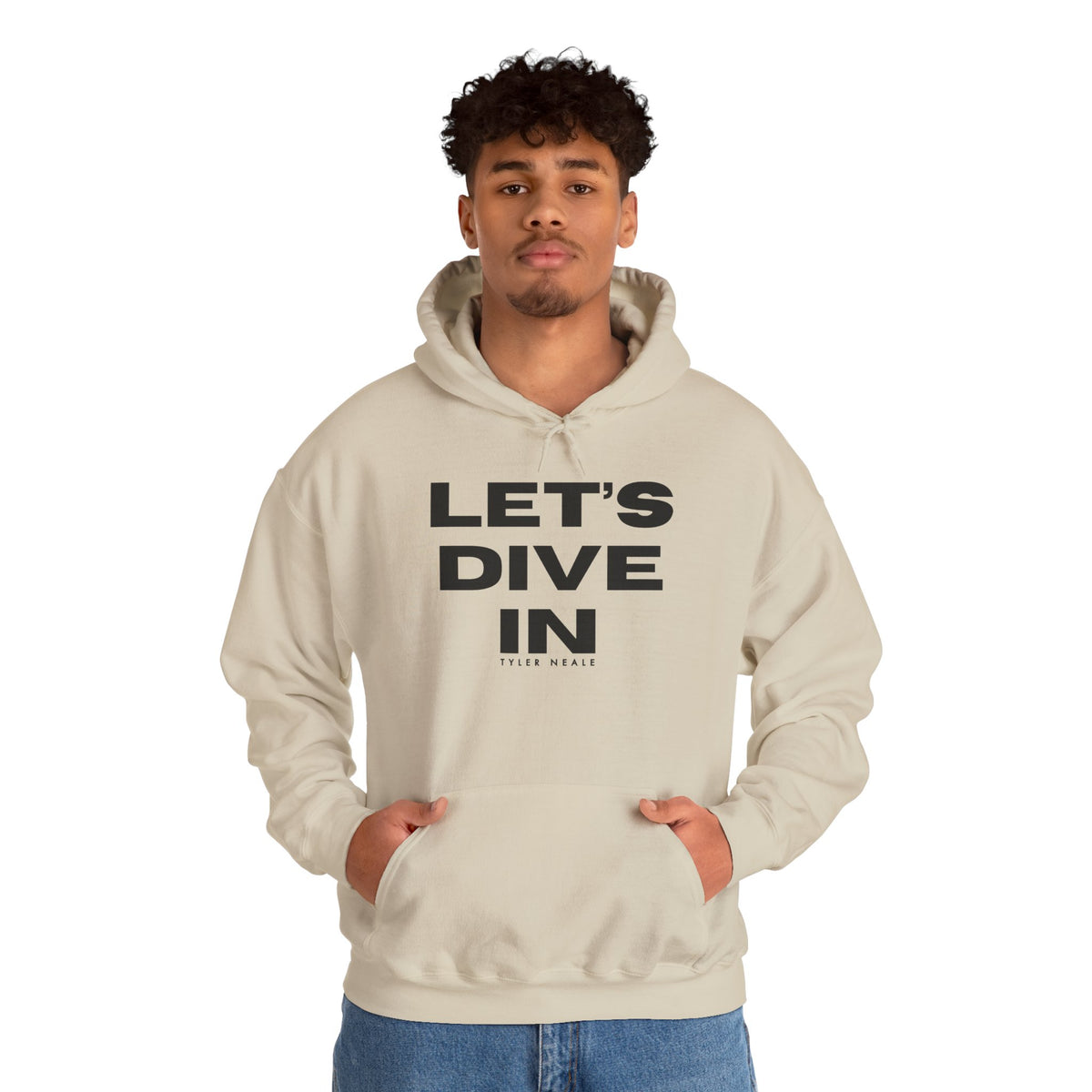 "Let’s Dive In" Lightweight Hoodie Sand by Tyler Neale Shop