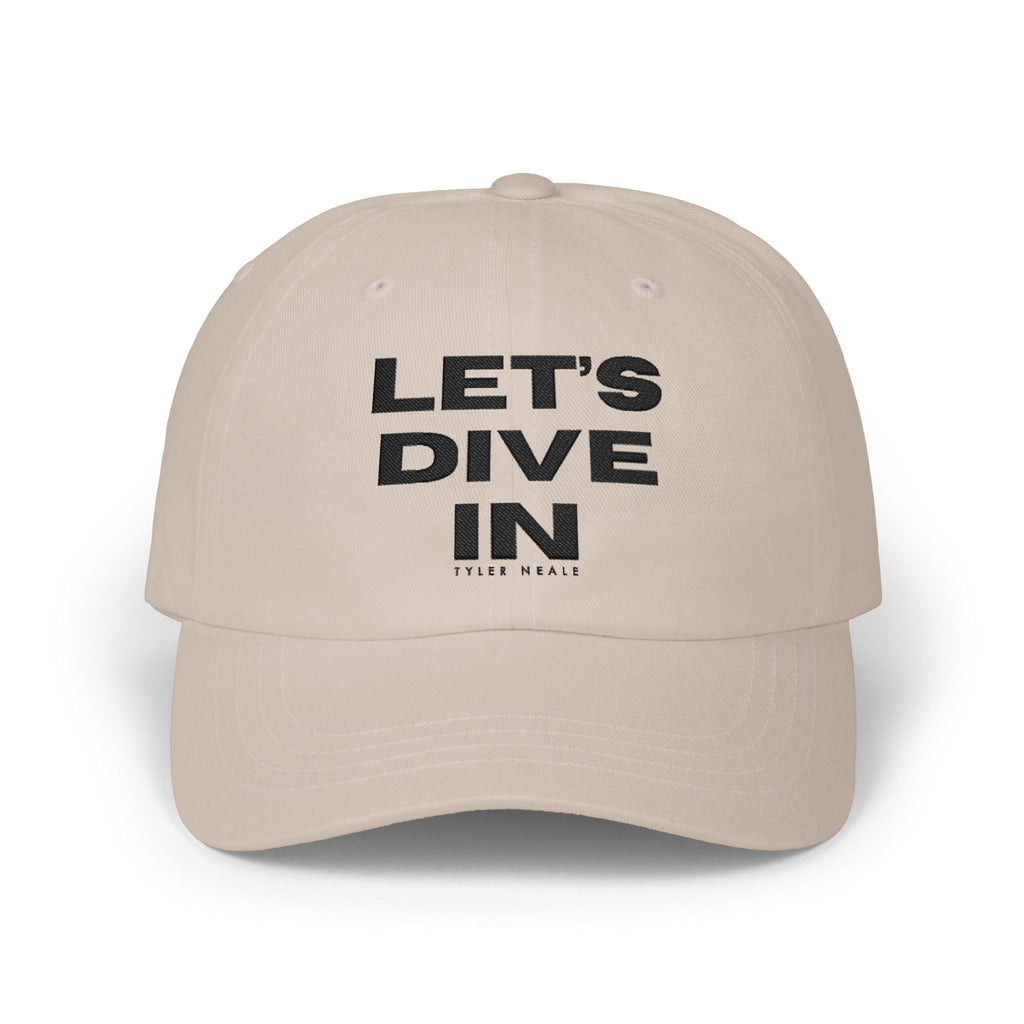 "Let's Dive In" Embroidered Hat Stone by Tyler Neale Shop
