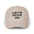 "Let's Dive In" Embroidered Hat Stone by Tyler Neale Shop