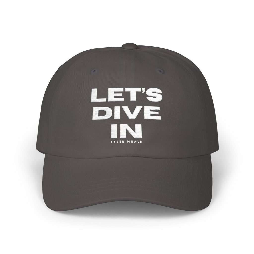 "Let's Dive In" Embroidered Hat Gray by Tyler Neale Shop