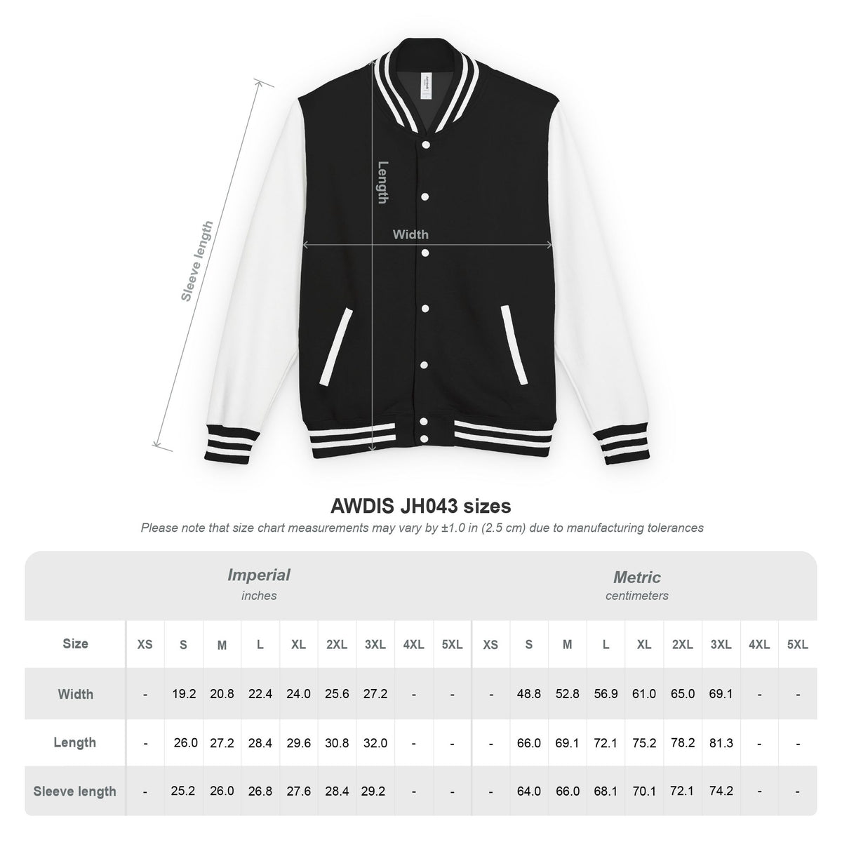 "Let's Dive In" LA Skyline Varsity Jacket Jet Black / Arctic White by Tyler Neale Shop