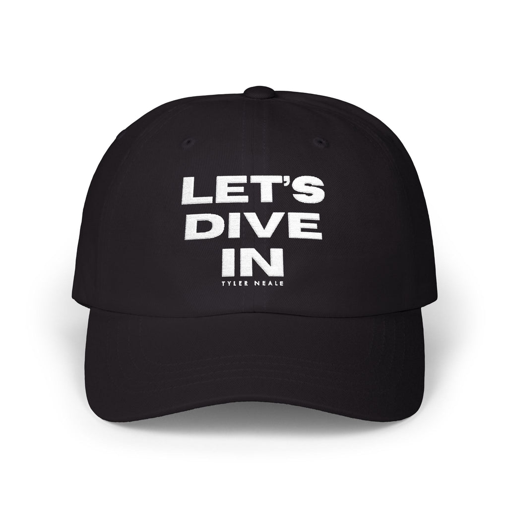 "Let's Dive In" Embroidered Hat Black by Tyler Neale Shop