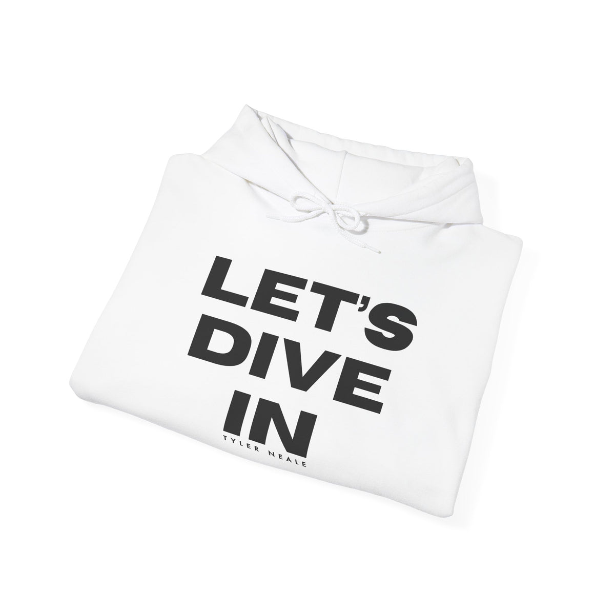 "Let’s Dive In" Lightweight Hoodie White by Tyler Neale Shop