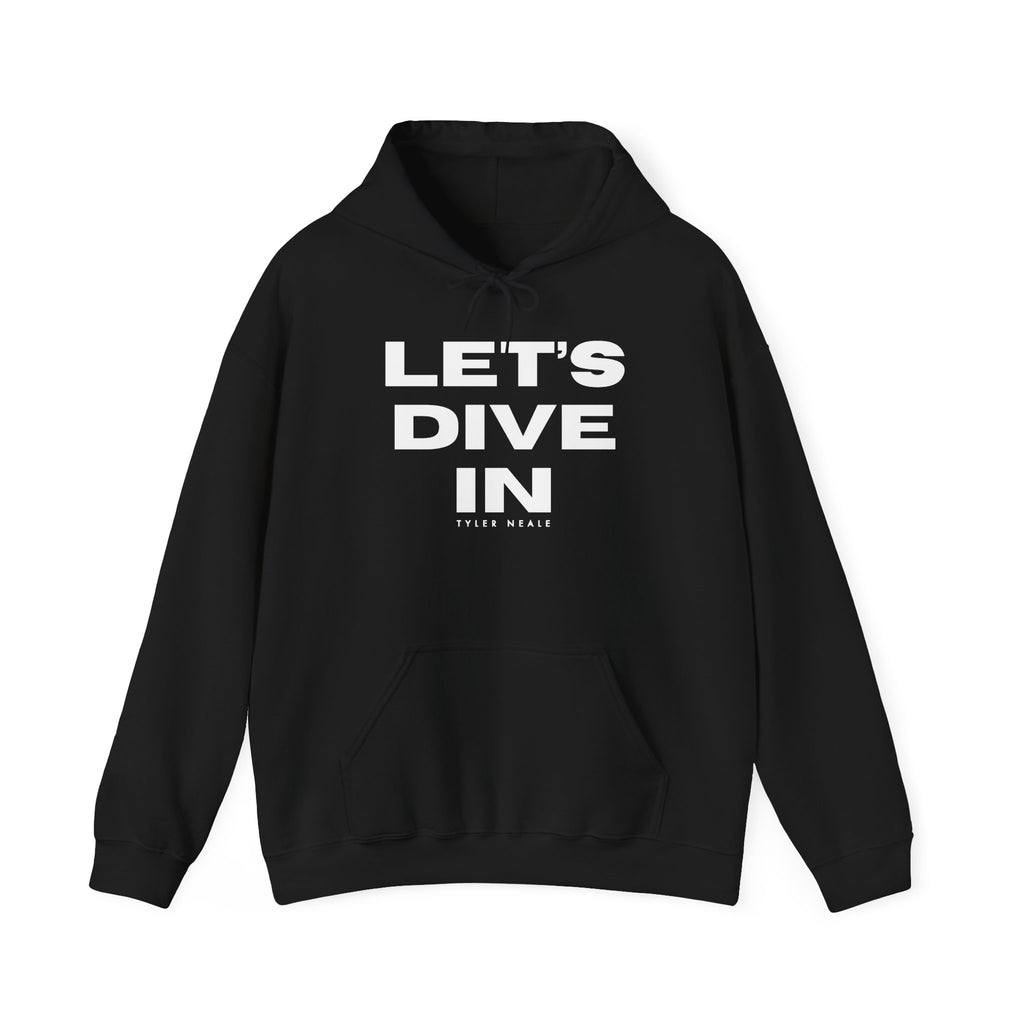 "Let’s Dive In" Lightweight Hoodie Black by Tyler Neale Shop