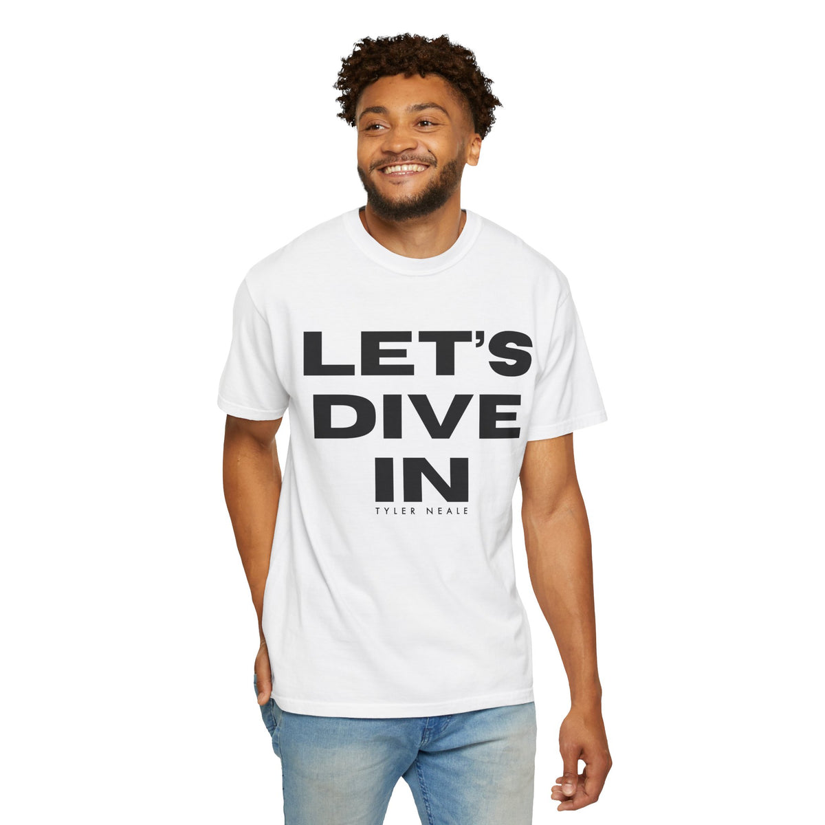 "Let's Dive In" T-Shirt White by Tyler Neale Shop