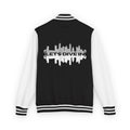 "Let's Dive In" LA Skyline Varsity Jacket Jet Black / Arctic White by Tyler Neale Shop