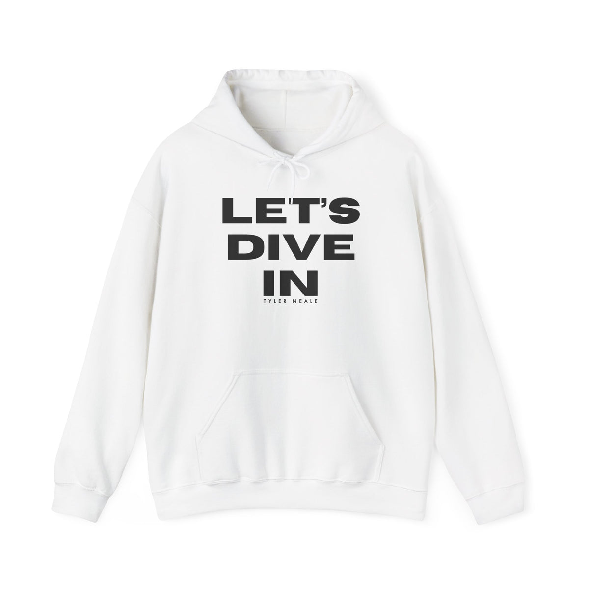 "Let’s Dive In" Lightweight Hoodie White by Tyler Neale Shop