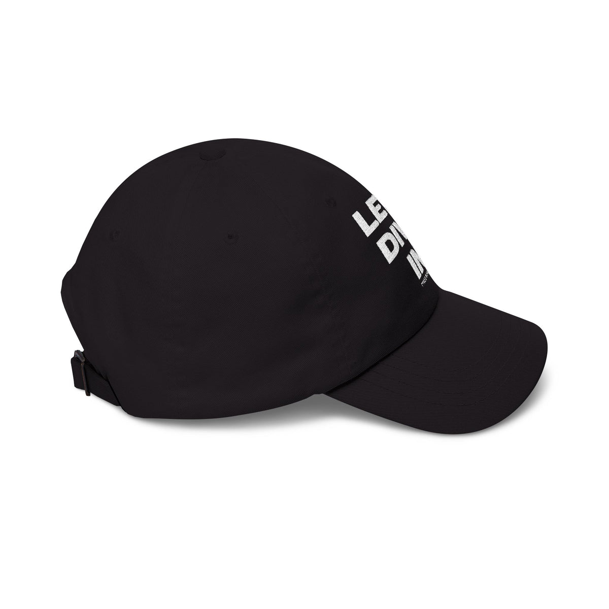 "Let's Dive In" Embroidered Hat Black by Tyler Neale Shop