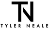 Tyler Neale Los Angeles Real Estate logo featuring a stylized black 'TN' monogram above the text 'TYLER NEALE' on a white background.